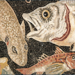 Detail from ancient Roman mosaic in Pompeii, Italy, photo credit: Chris Beckett)
